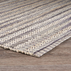 Homeroots 9' X 12' Brown And Gray Striped Area Rug  Jute 395499