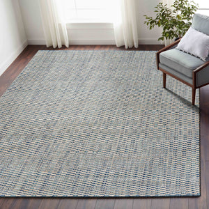 Homeroots 8' X 10' Blue And Beige Toned Area Rug  Jute 395501
