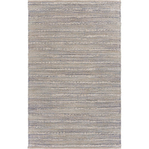 Homeroots 8' X 10' Blue And Cream Braided Jute Area Rug  Jute 395504