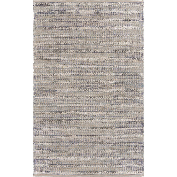 Homeroots 8' X 10' Blue And Cream Braided Jute Area Rug  Jute 395504