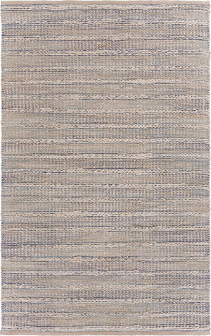 Homeroots 9' X 12' Blue And Cream Braided Jute Area Rug  Jute 395505