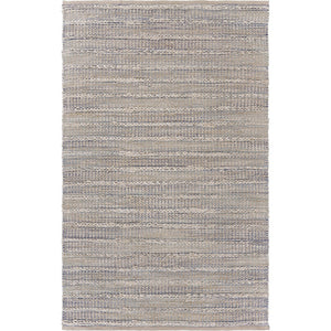 Homeroots 9' X 12' Blue And Cream Braided Jute Area Rug  Jute 395505