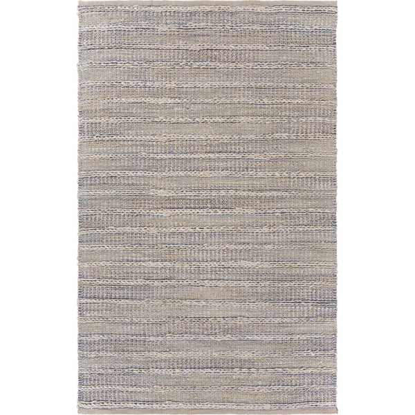 Homeroots 9' X 12' Blue And Cream Braided Jute Area Rug  Jute 395505