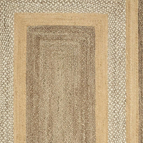 HomeRoots 4' Tan and Beige Hand-Braided Area Rug – Timeless Design for Comfort and Style in Any Room 4' X 6' 395554