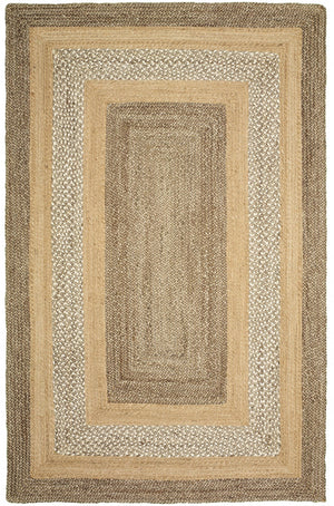 Homeroots 8' X 10' Tan Hand Braided Area Rug  Jute 395556