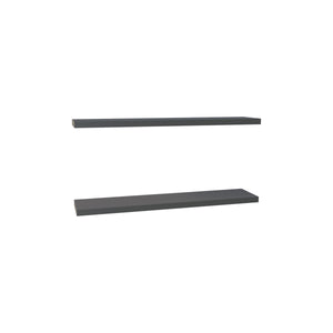 English Elm Ecco Floating Shelves Set of 2 47" — Sleek MDF Wall-Mounted Display with Hidden Brackets for Storage Grey 49 L x 11 W x 4 H B200P286946