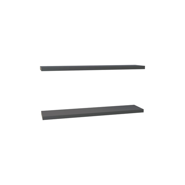 English Elm Ecco Floating Shelves Set of 2 47" — Sleek MDF Wall-Mounted Display with Hidden Brackets for Storage Grey 49 L x 11 W x 4 H B200P286946