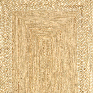 Homeroots 5' X 8' Classic Tan Bordered Area Rug  Jute 395564