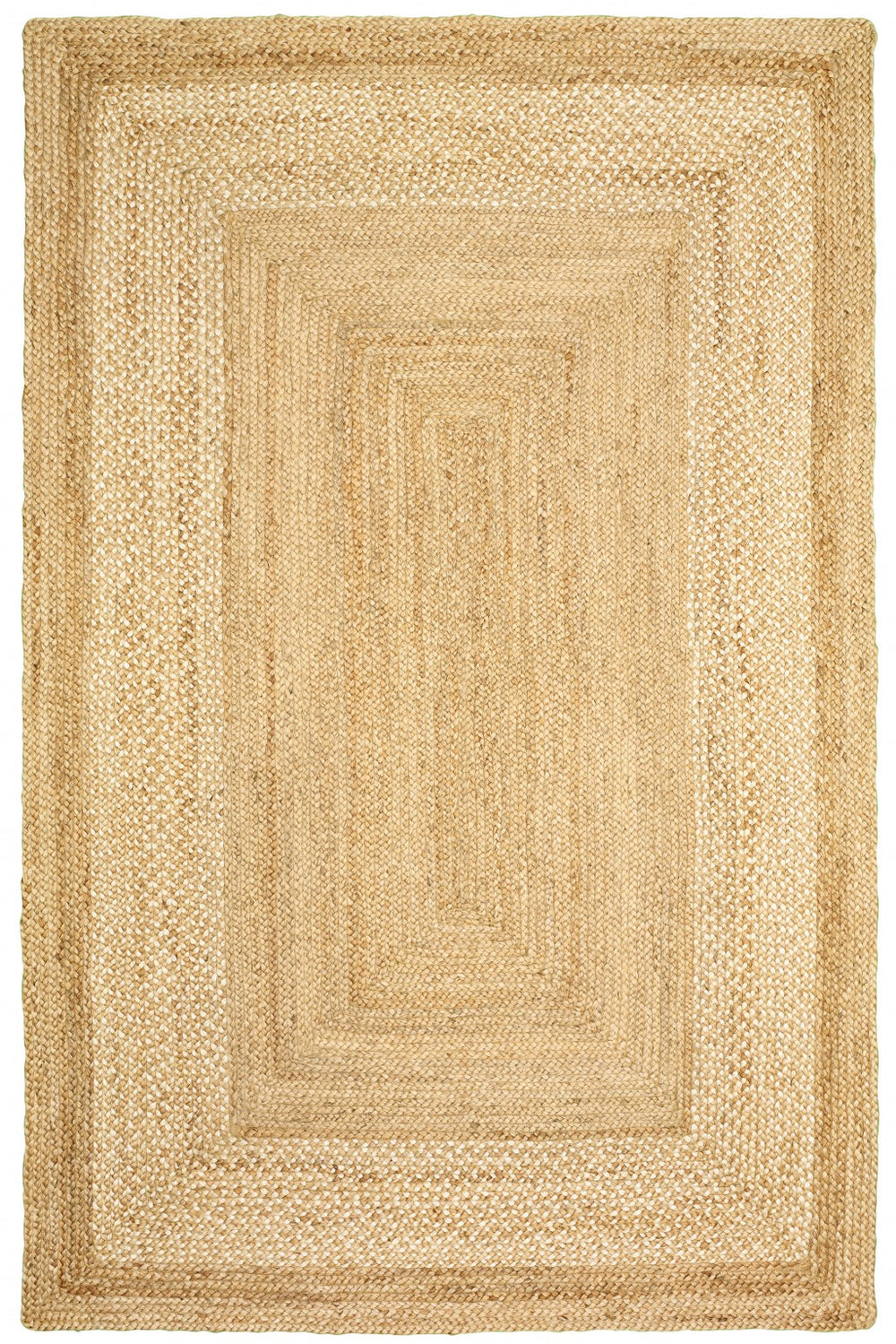 Homeroots 8' X 10' Classic Tan Bordered Area Rug  Jute 395565