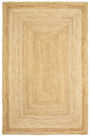 Homeroots 8' X 10' Classic Tan Bordered Area Rug  Jute 395565