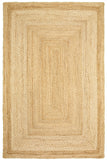 Classic Tan Bordered Area Rug - Elevate Your Living Space with Durable, Elegant Jute Design