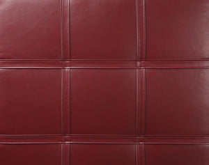 OSP Home Furnishings Detour Strap Ottoman Crimson Red