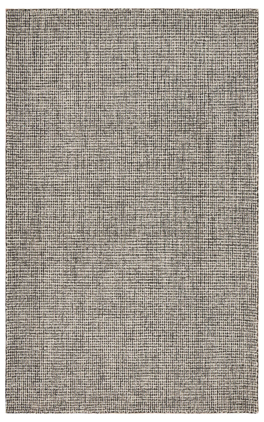 Homeroots 5' X 8' Gray Wool Handmade Area Rug Black Wool 395572