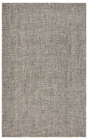 Homeroots 5' X 8' Gray Wool Handmade Area Rug Black Wool 395572