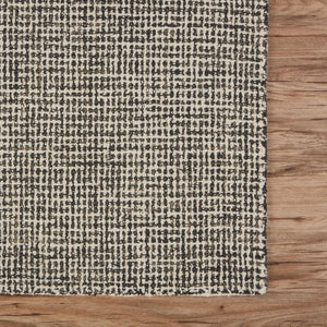 Homeroots 5' X 8' Gray Wool Handmade Area Rug Black Wool 395572