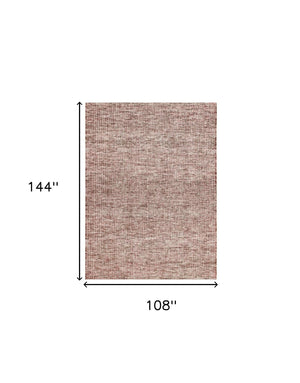 Homeroots 9' X 12' Brown Detailed Weave Area Rug Multi Wool 395583