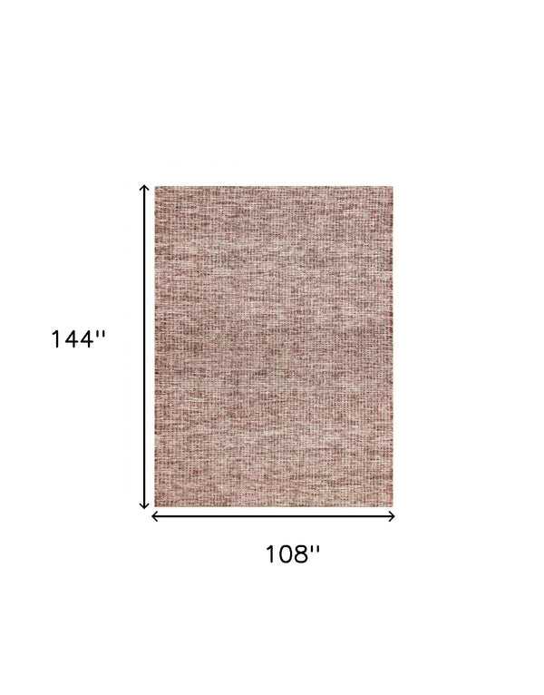 Homeroots 9' X 12' Brown Detailed Weave Area Rug Multi Wool 395583