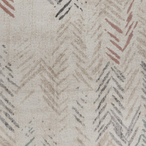 Homeroots 5' X 7' Ivory Eclectic Arrows Area Rug  Polypropylene 395586