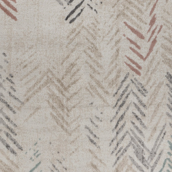 Homeroots 5' X 7' Ivory Eclectic Arrows Area Rug  Polypropylene 395586