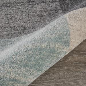 Homeroots 5' X 7' Beige And Black Modern Blocks Area Rug  Polypropylene 395590