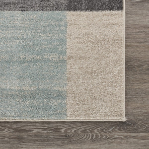 Homeroots 5' X 7' Beige And Black Modern Blocks Area Rug  Polypropylene 395590