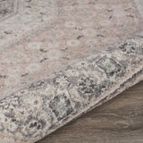 Homeroots 5' X 7' Gray And Soft Pink Traditional Area Rug Pink,Cream Polypropylene 395600