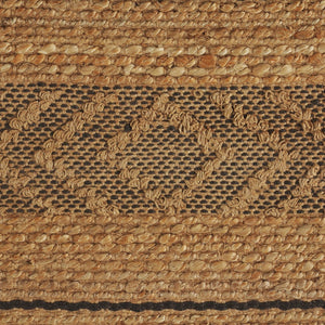 Homeroots 8' X 10' Tan And Gray Bohemian Striped Area Rug  Jute 395607