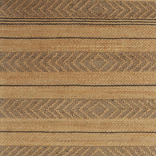 HomeRoots 8' Bohemian Striped Area Rug in Tan and Gray - Handwoven Jute, Durable, Eco-Friendly, Stylish Decor 8' x 10' 395607