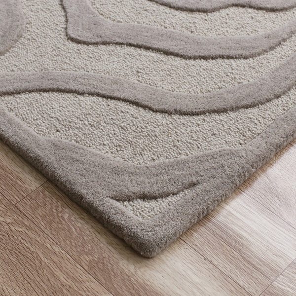 Homeroots 8’ X 10' Taupe Zebra Pattern Area Rug  Wool 395617