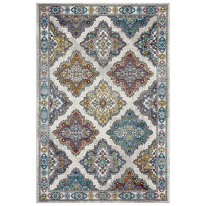 HomeRoots 5' Contemporary Blue Area Rug - Machine-Woven Durability, Soft Texture, Perfect for Any Room 5' X 8' 395717