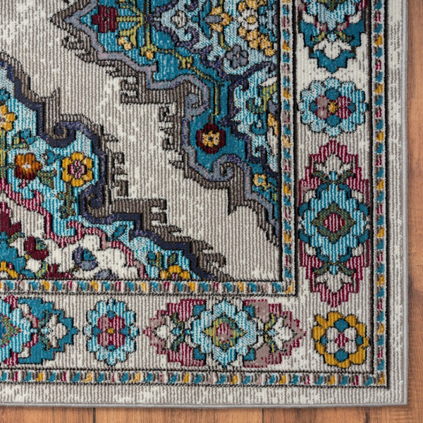 HomeRoots 5' Contemporary Blue Area Rug - Machine-Woven Durability, Soft Texture, Perfect for Any Room 5' X 8' 395717