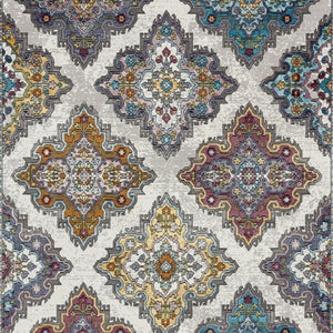 HomeRoots 8' Floral Elegance Area Rug - Traditional Motifs in Muted Blues, Browns, & Yellows for Any Room 8' X 10' 395718