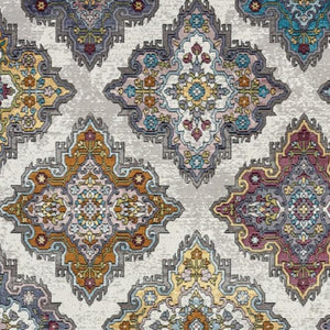 HomeRoots 8' Floral Elegance Area Rug - Traditional Motifs in Muted Blues, Browns, & Yellows for Any Room 8' X 10' 395718