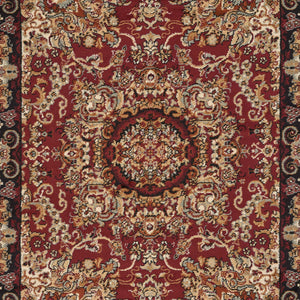 Homeroots 5' X 7' Red Royal Medallion Area Rug  Olefin 395735