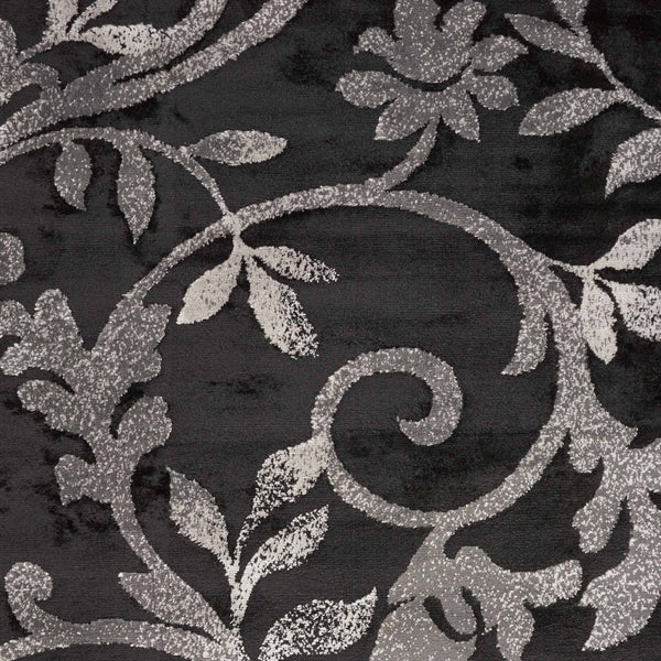Homeroots 8' X 10' Black Filigree Vines Area Rug  Olefin 395750