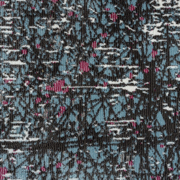 HomeRoots 5' Modern Blue Chaotic Strokes Area Rug - Artistic Abstract Design for Contemporary Spaces 5' X 8' 395762