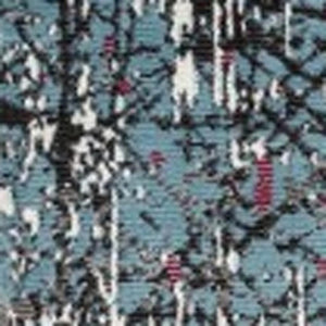 HomeRoots 8' Contemporary Abstract Area Rug with Chaotic Strokes in Pastel Blue, Black, and Fuchsia Design 8' X 10' 395763