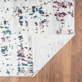 Homeroots 5' X 8' White Abstract Marble Area Rug  Polypropylene 395764