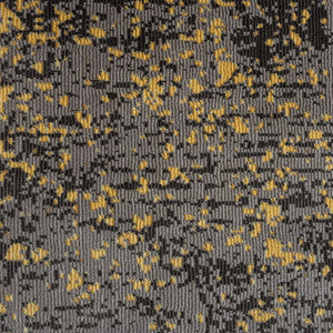 Homeroots 5' X 8' Gray And Yellow Abstract Sprinkle Area Rug  Polypropylene 395768