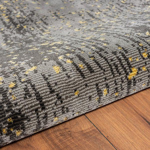 Homeroots 5' X 8' Gray And Yellow Abstract Sprinkle Area Rug  Polypropylene 395768
