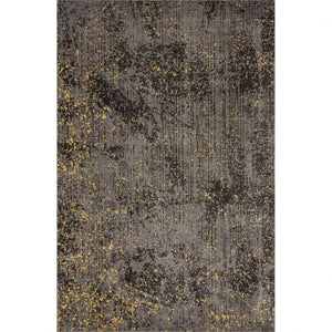 HomeRoots 8' Gray and Yellow Abstract Sprinkle Area Rug - Modern Design, Durable, Stain-Resistant & Soft Feel 8' X 10' 395769