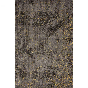 HomeRoots 8' Gray and Yellow Abstract Sprinkle Area Rug - Modern Design, Durable, Stain-Resistant & Soft Feel 8' X 10' 395769
