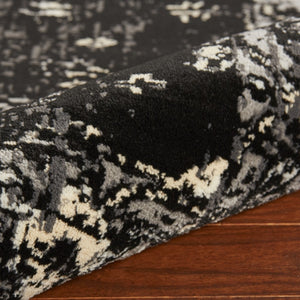 Homeroots 5' X 7' Black Medallion Oriental Area Rug  Olefin 395770