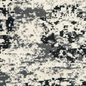 Homeroots 5' X 7' Black And White Abstract Area Rug  Olefin 395772