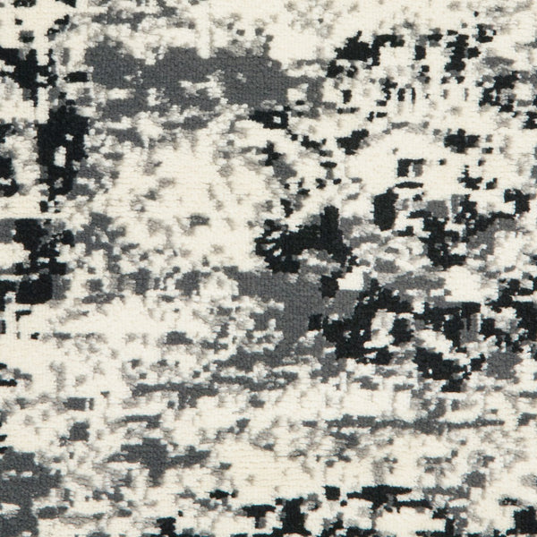 Homeroots 5' X 7' Black And White Abstract Area Rug  Olefin 395772