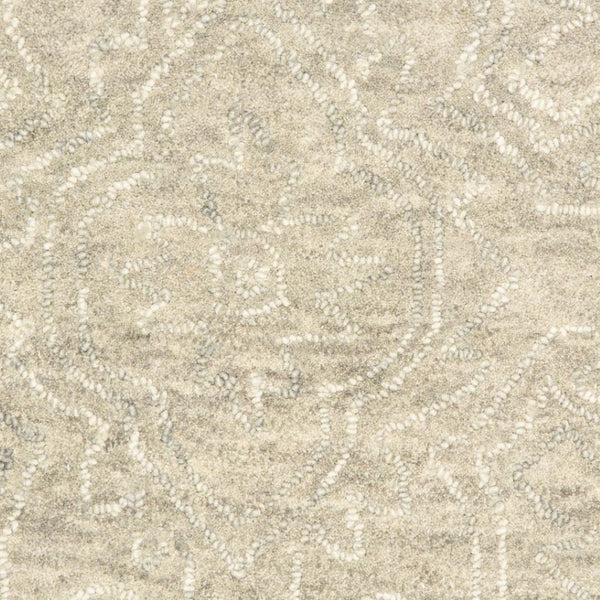 HomeRoots 9' Light Green Floral Paradise Area Rug - Hand-Tufted Premium Wool for Elegant Home Décor and Comfort 9' x 12' 395792