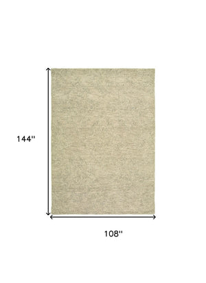 HomeRoots 9' Light Green Floral Paradise Area Rug - Hand-Tufted Premium Wool for Elegant Home Décor and Comfort 9' x 12' 395792