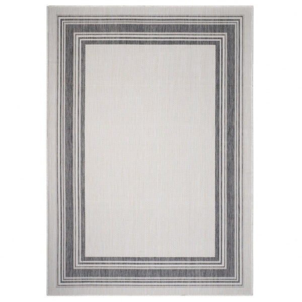 HomeRoots 8' Gray Indoor Outdoor Area Rug - Durable, Versatile Design for High-Traffic Spaces and Easy Care 8' X 10' 395842