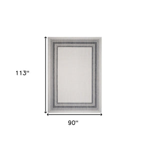 HomeRoots 8' Gray Indoor Outdoor Area Rug - Durable, Versatile Design for High-Traffic Spaces and Easy Care 8' X 10' 395842