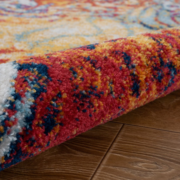 Homeroots 5' X 7' Brown And Blue Collision Area Rug  Polypropylene 395859